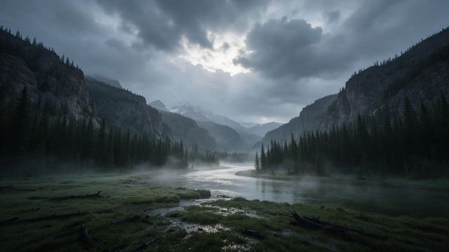 川西高山峡谷 雨歇云隙漏下天光 - 01